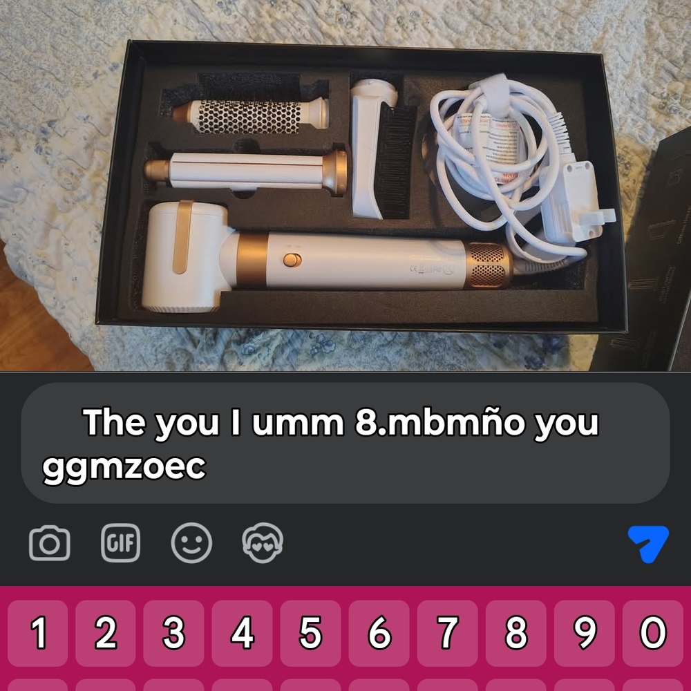 White and Gold Hair Styling Set